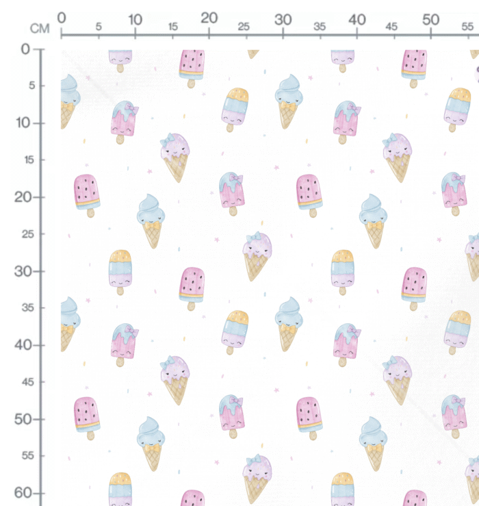 Tissu Imprimé Glaces Mignonnes, 10 tissus au choix – Image 2