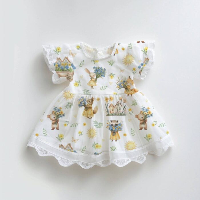 Tissu Imprimé Animaux Fleurs Soleil, 10 tissus au choix – Image 3