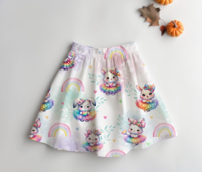 Tissu Imprimé Lapin Magique Arc-en-ciel, 10 tissus au choix – Image 3
