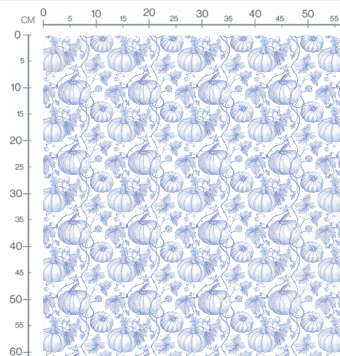 Tissu Automne Toile de Jouy Citrouille, 11 tissus au choix – Image 2