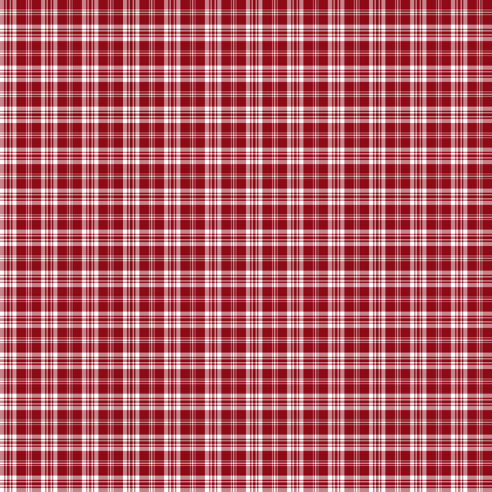 Tissu Imprimé Tartan Boho 53 Rouge Cerise, 10 tissus au choix