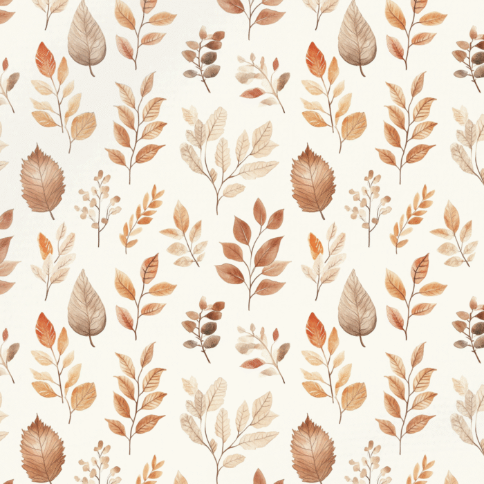 Tissu imprimé Feuilles Automne Poésie, 11 tissus au choix