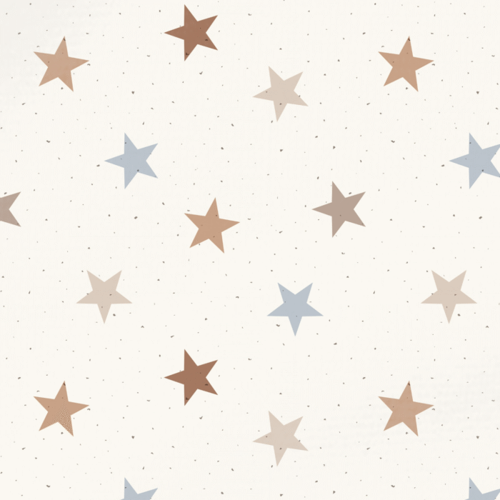 Tissu Imprimé Etoiles Couleurs Pastel Crème, 10 tissus au choix