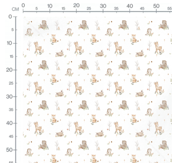 Tissu Animaux Foret Automne Petit, 10 tissus au choix – Image 2