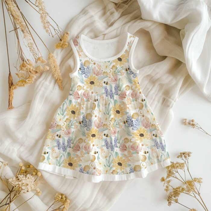 Tissu Imprimé Fleurs d'Été Vintage, 11 tissus au choix – Image 3