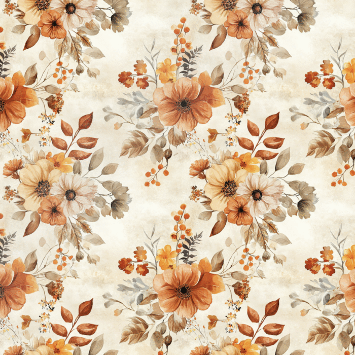 Tissu Fleurs d'Automne Beauté, 11 tissus au choix