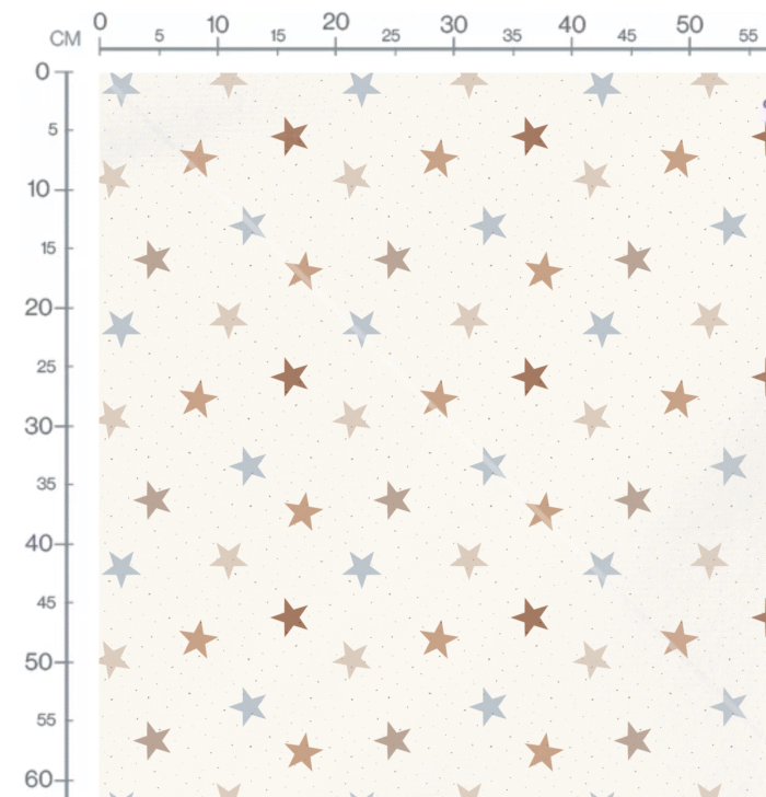 Tissu Imprimé Etoiles Couleurs Pastel Crème, 10 tissus au choix – Image 2
