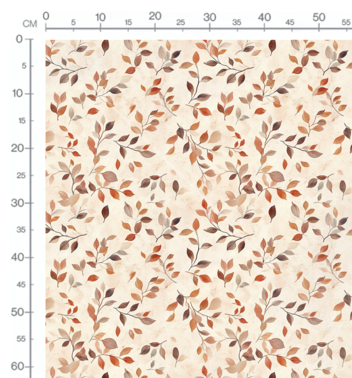 Tissu imprimé Automne Feuilles Poésie, 11 tissus au choix – Image 2