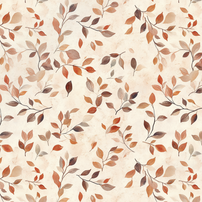 Tissu imprimé Automne Feuilles Poésie, 11 tissus au choix