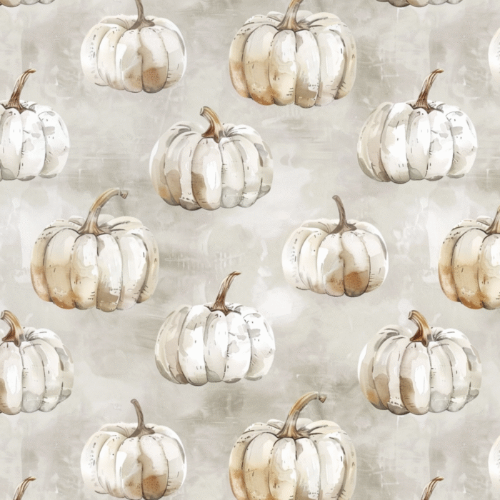 Tissu Imprimé Automne Citrouilles Gris, 11 tissus au choix