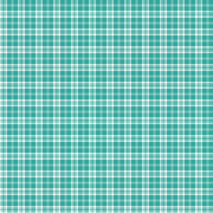 Tissu Imprimé Tartan Boho 04 Turquoise, 10 tissus au choix