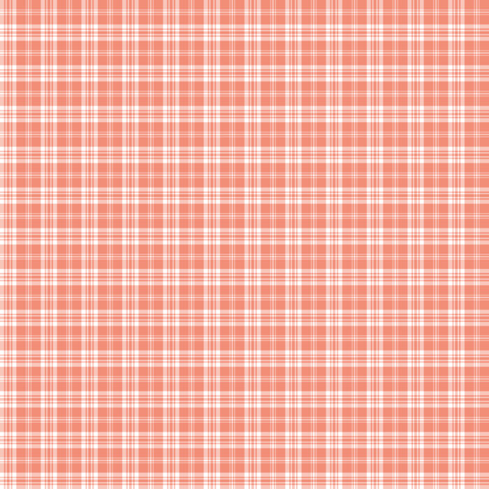 Tissu Imprimé Tartan Boho 37 Corail, 10 tissus au choix