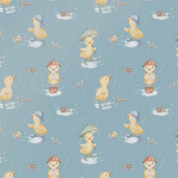 Tissu Imprimé Canard Pluie Escargot, 11 tissus au choix