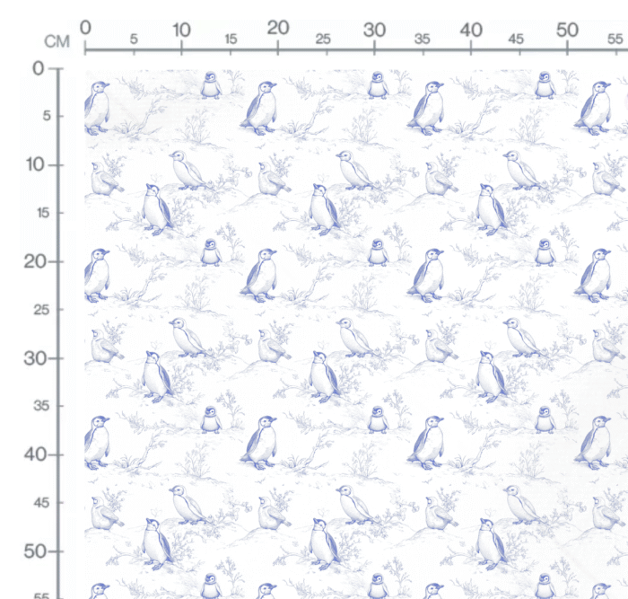 Tissu Inspiration Toile de Jouy Pingouin, 11 tissus au choix – Image 2