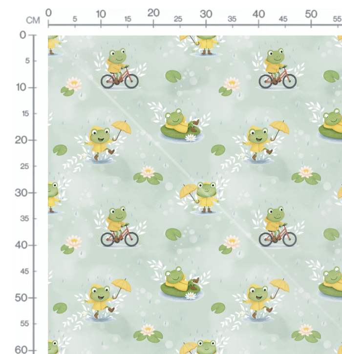 Tissu Imprimé Grenouille Verte, 10 tissus au choix – Image 2