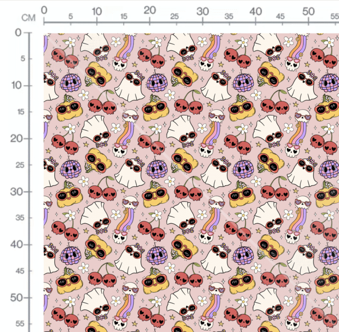 Tissu Imprimé Halloween Groovy, 10 tissus au choix – Image 2