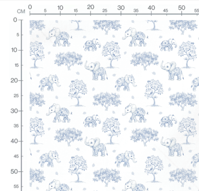 Tissu Inspiration Toile de Jouy Elephant, 11 tissus au choix – Image 2