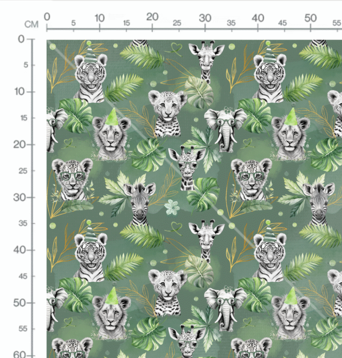 Tissu Exclusif Safari Vert Fete Vert, 11 tissus au choix – Image 2