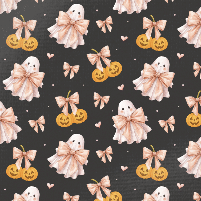 Tissu Imprimé Halloween Noeud Papillon Noir, 10 tissus au choix