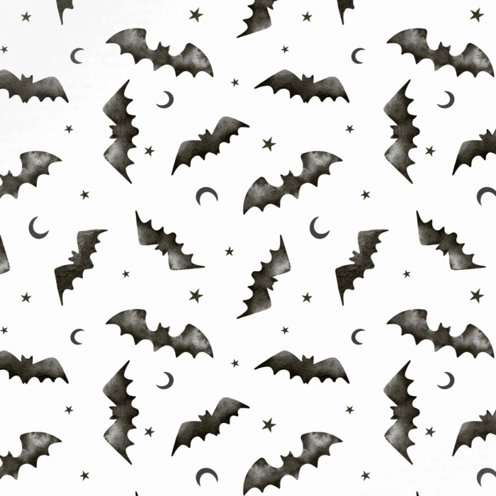 Tissu Imprimé Chauve Souris Etoiles, 10 tissus au choix