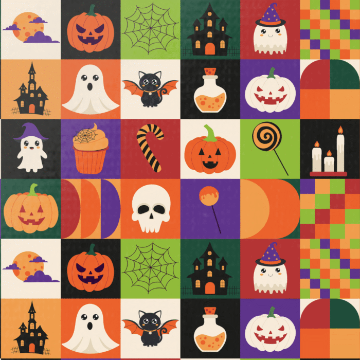 Tissu Imprimé Halloween Patchwork, 10 tissus au choix