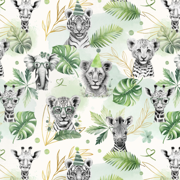 Tissu Exclusif Safari Vert Fete, 11 tissus au choix