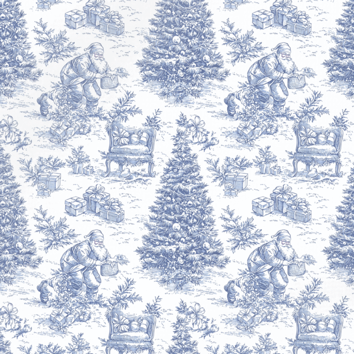Tissu Joyeux Noel Toile de Jouy, 11 tissus au choix