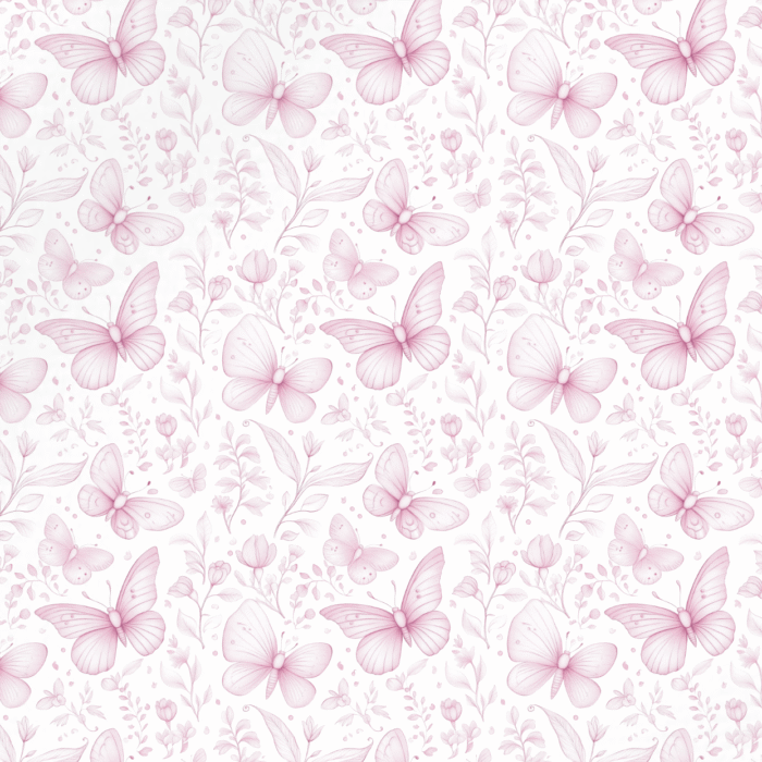 Tissu Inspiration Toile de Jouy Papillons Rose, 11 tissus au choix