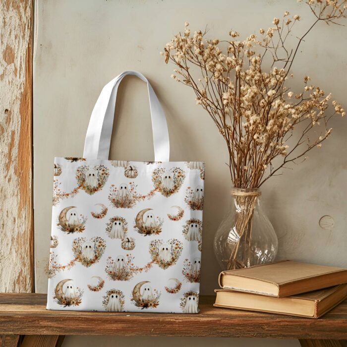 Tissu Exclusif Halloween Boho Blanc, 10 tissus au choix – Image 3