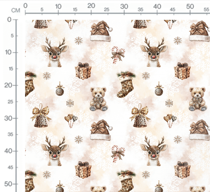 Tissu Imprimé Noel Panthere, 10 tissus au choix – Image 2