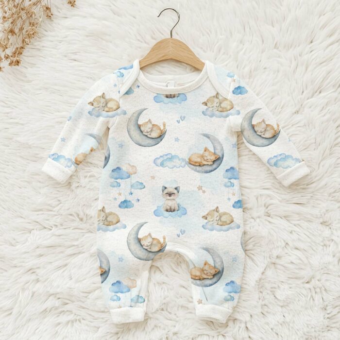 Tissu Exclusif Chatons Mignons Nuages, 11 tissus au choix – Image 3