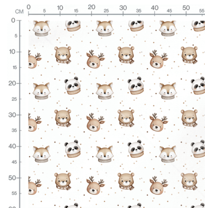 Tissu Imprimé Animaux Hiver Echarpe, 10 tissus au choix – Image 2