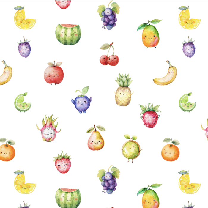 Tissu Exclusif Fruits Joyeux, 11 tissus au choix