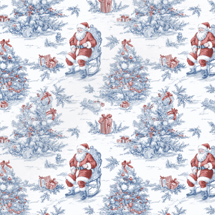Tissu Noel Christmas Toile de Jouy, 11 tissus au choix