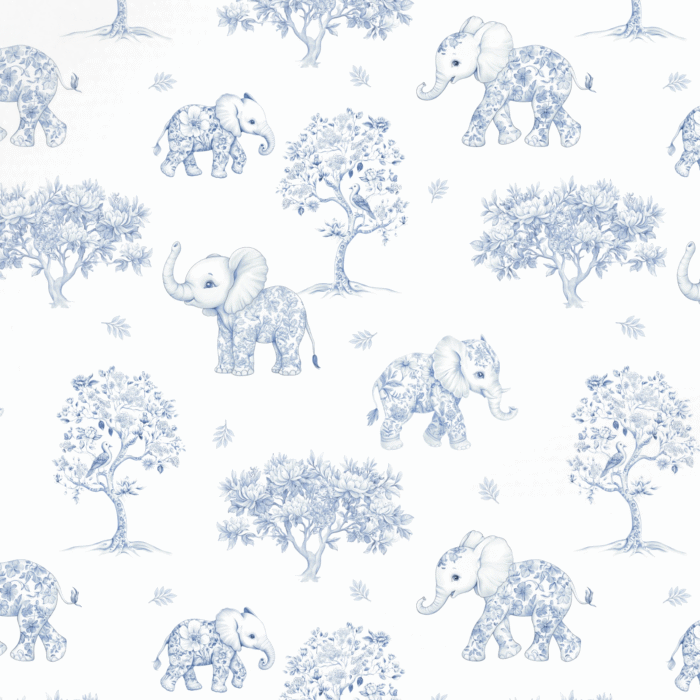 Tissu Inspiration Toile de Jouy Elephant, 11 tissus au choix