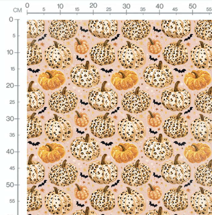 Tissu Imprimé Citrouille Halloween Panthere, 10 tissus au choix – Image 2