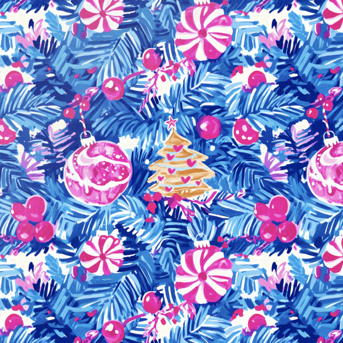 Tissu Imprimé Noel Sapin Bleu Aquarelle, 11 tissus au choix
