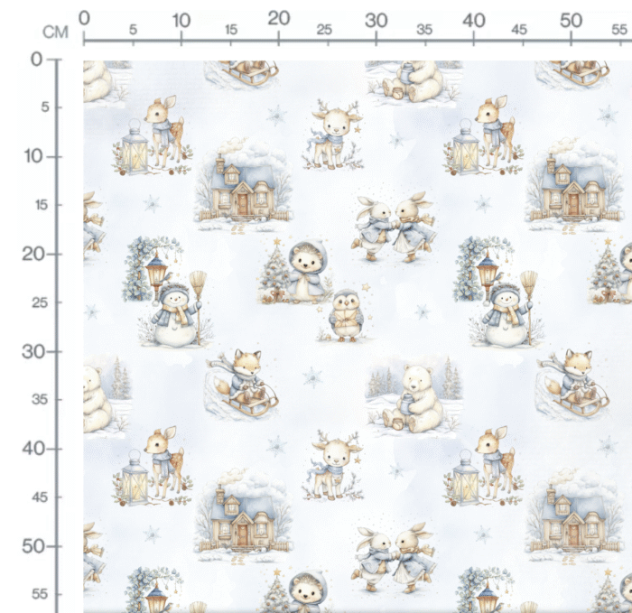 Tissu Exclusif Noel Vintage Bleu, 11 tissus au choix – Image 2