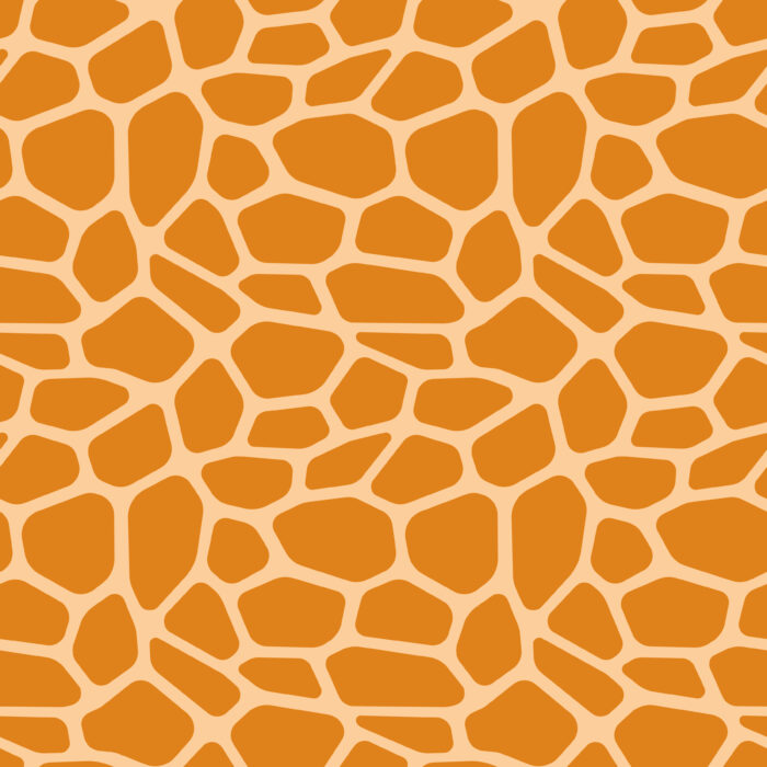 Tissu Imprimé Girafe, couleur 20 orange, 10 tissus au choix