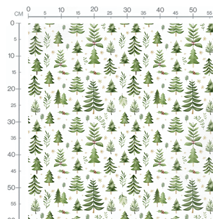 Tissu Imprimé Brindilles Sapin Noel, 11 tissus au choix – Image 2