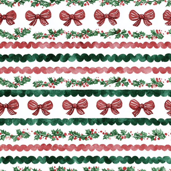 Tissu Imprimé Noel Poésie Motif Aquarelle, 10 tissus au choix