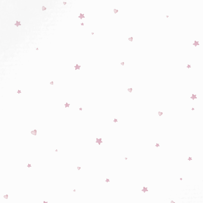 Tissu Imprimé Coeurs et Etoiles Roses, 10 tissus au choix