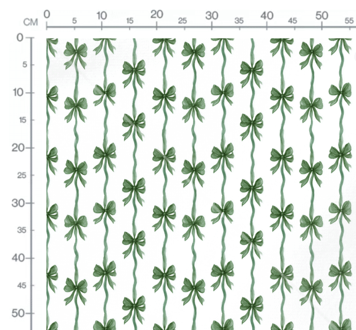 Tissu Imprimé Poésie Noeud Papillon Vert, 10 tissus au choix – Image 2