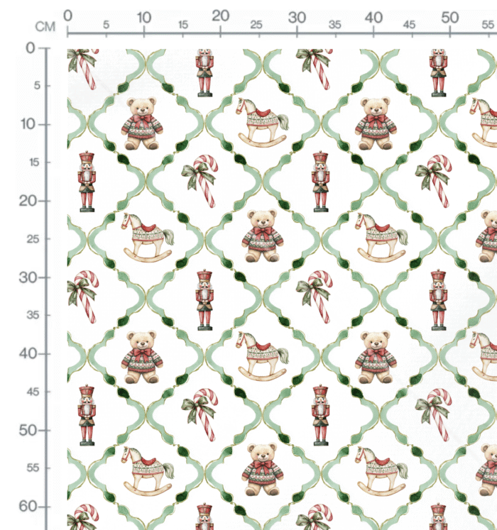 Tissu Imprimé Noel Poésie Jouets, 10 tissus au choix – Image 2