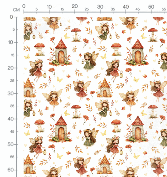 Tissu Imprimé Automne Fées de Foret, 11 tissus au choix – Image 2