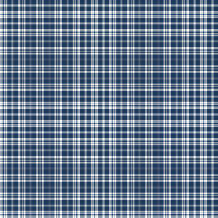 Tissu Imprimé Tartan Boho 44 Bleu Jean, 10 tissus au choix