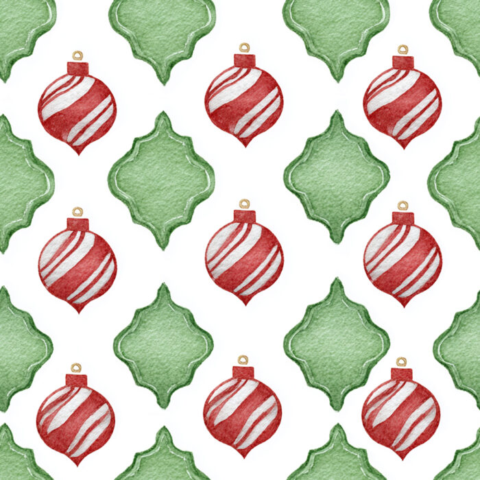 Tissu Imprimé Noel Poésie Boules Déco, 10 tissus au choix