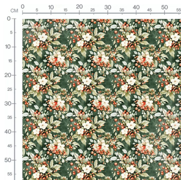 Tissu Imprimé Noel Fleuri Céline, 10 tissus au choix – Image 2