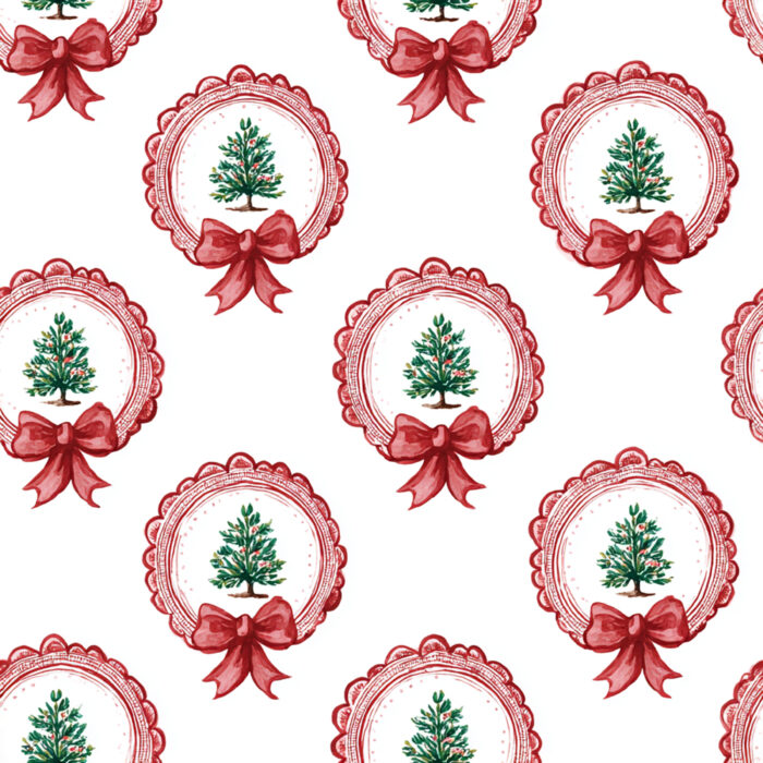 Tissu Imprimé Noel Poésie Sapin, 10 tissus au choix