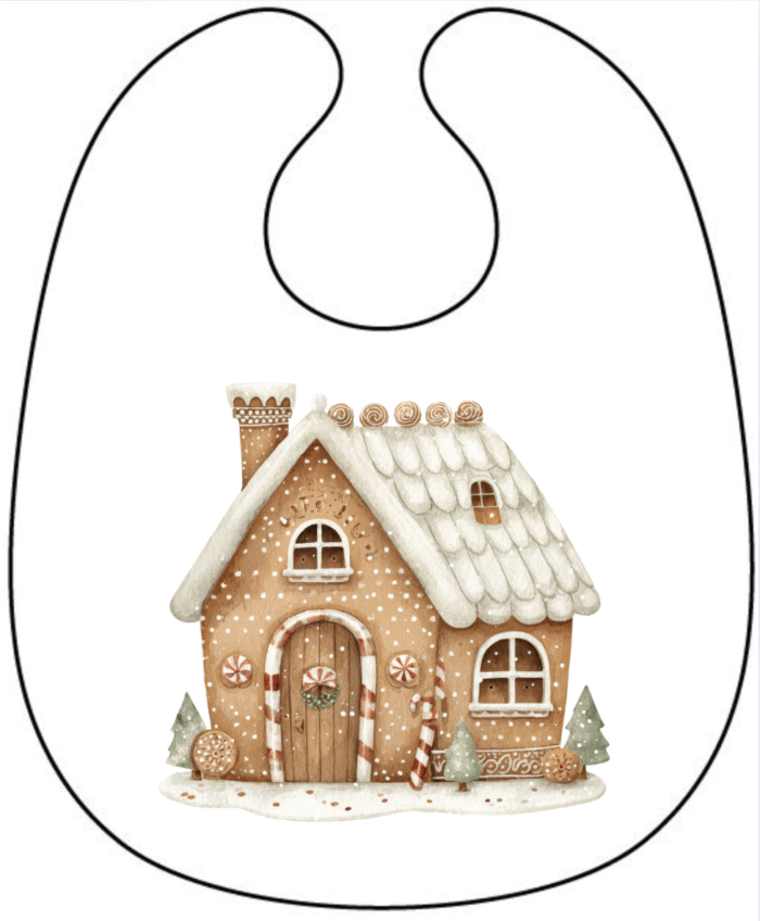 Panneau Bavoir de Noel Vintage Maison